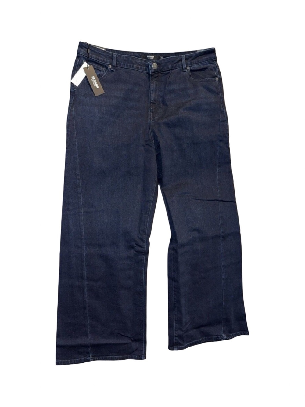 Hudson Women's Seamed Wide Leg Medium Wash Jeans NWT Size 16 - Picture 6 of 12